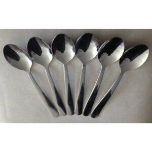 Teaspoons Set of 6 Tramontina Pro Line Commercial Grade Stainless Steel New